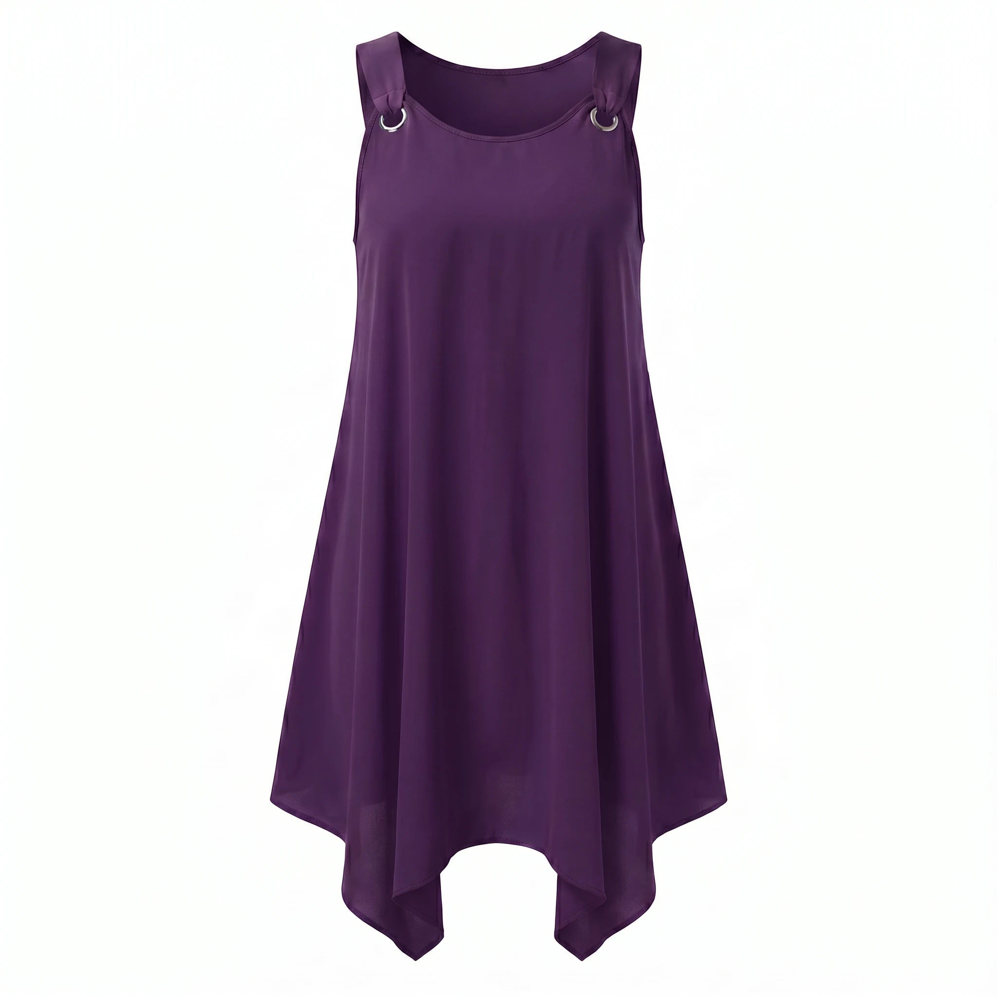Ring-Detail Hanky Hem Dress WHD0606404