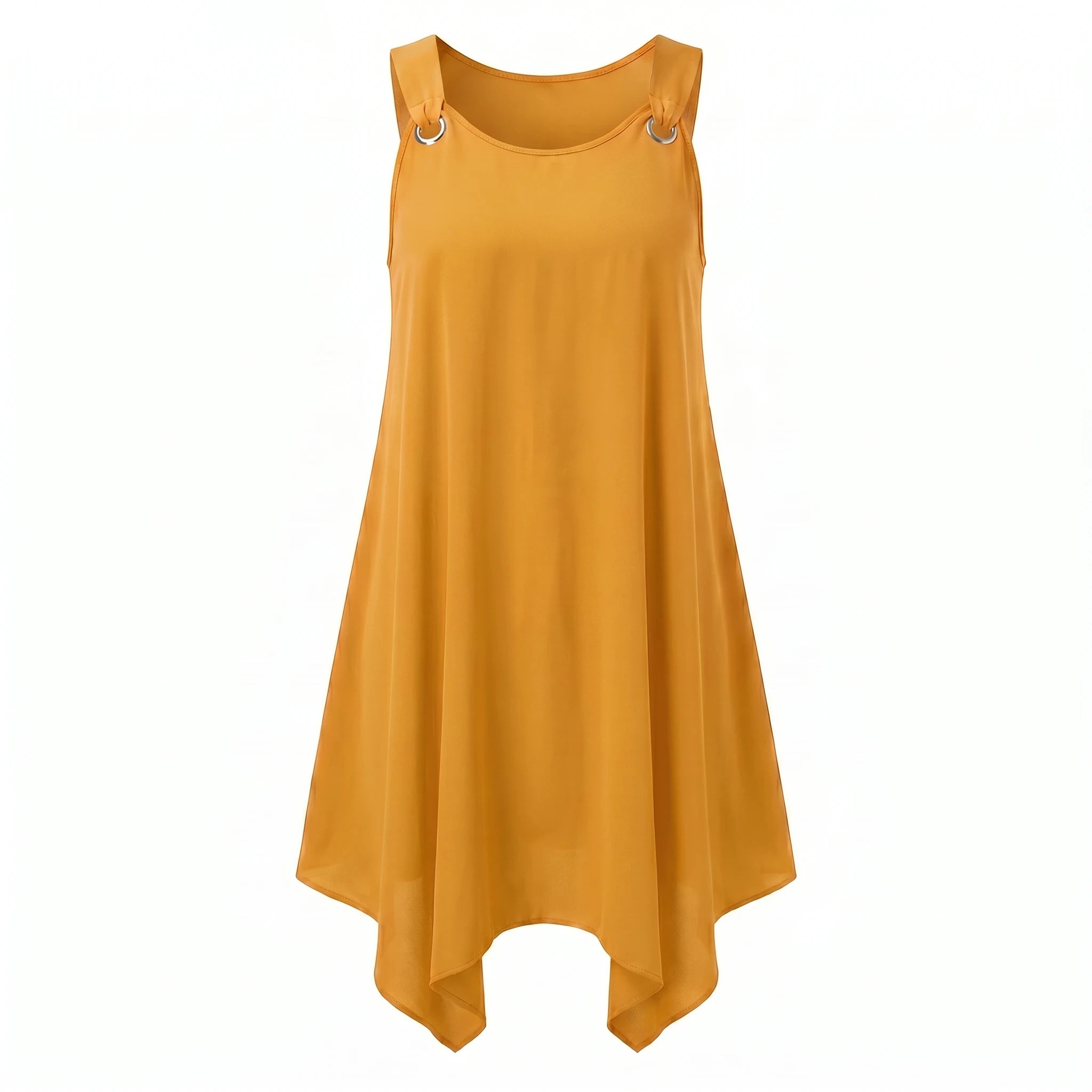 Ring-Detail Hanky Hem Dress WHD0606404