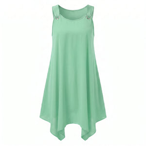 Ring-Detail Hanky Hem Dress WHD0606404