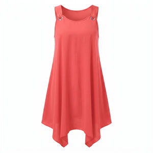 Ring-Detail Hanky Hem Dress WHD0606404