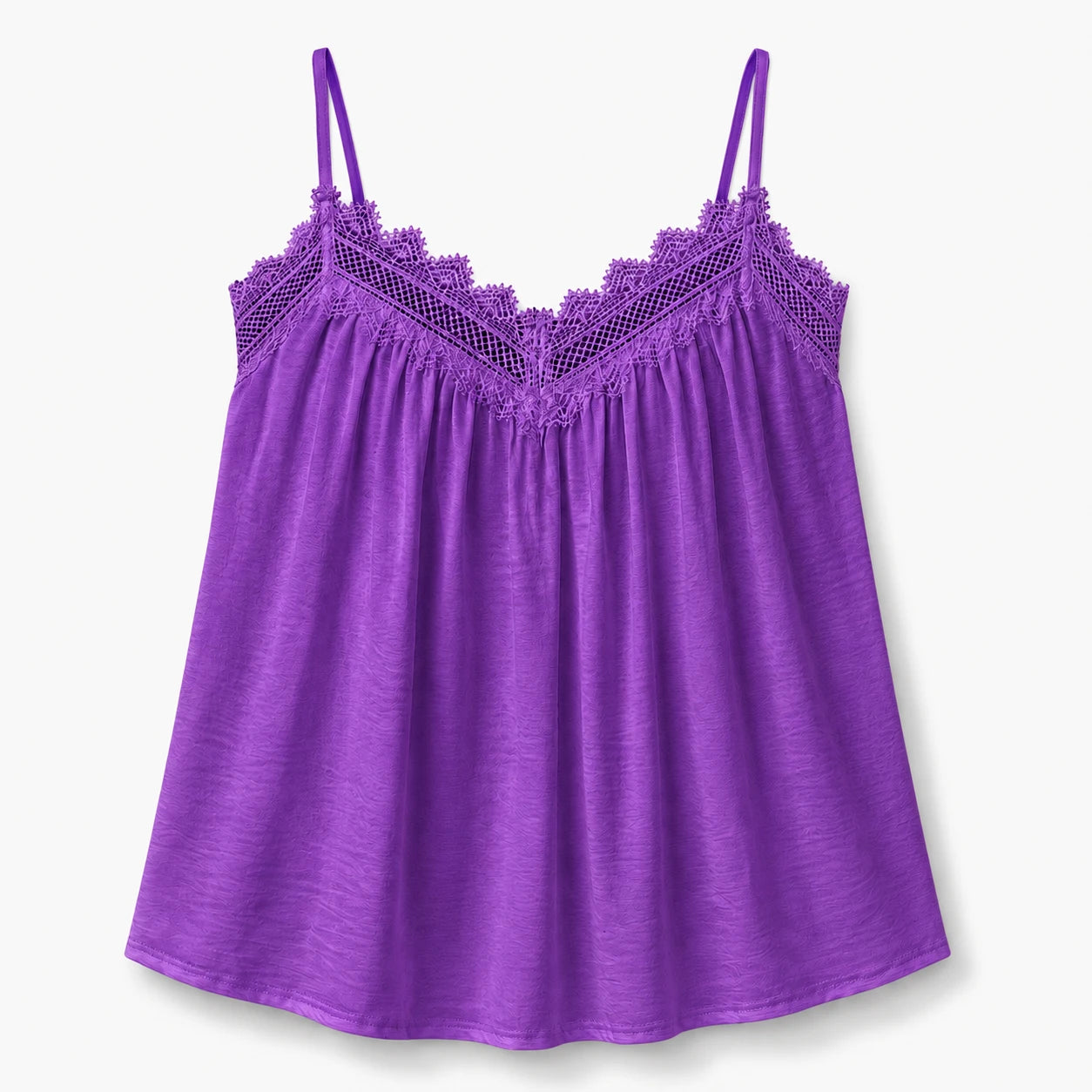 Lace Trim Cross-Back Cami WHD0606408