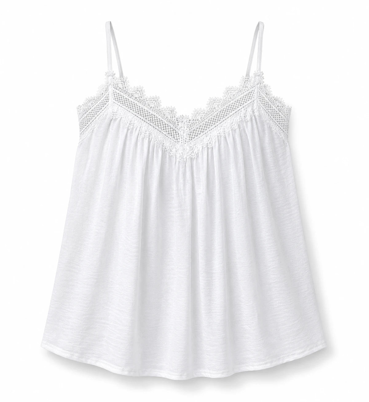 Lace Trim Cross-Back Cami WHD0606408