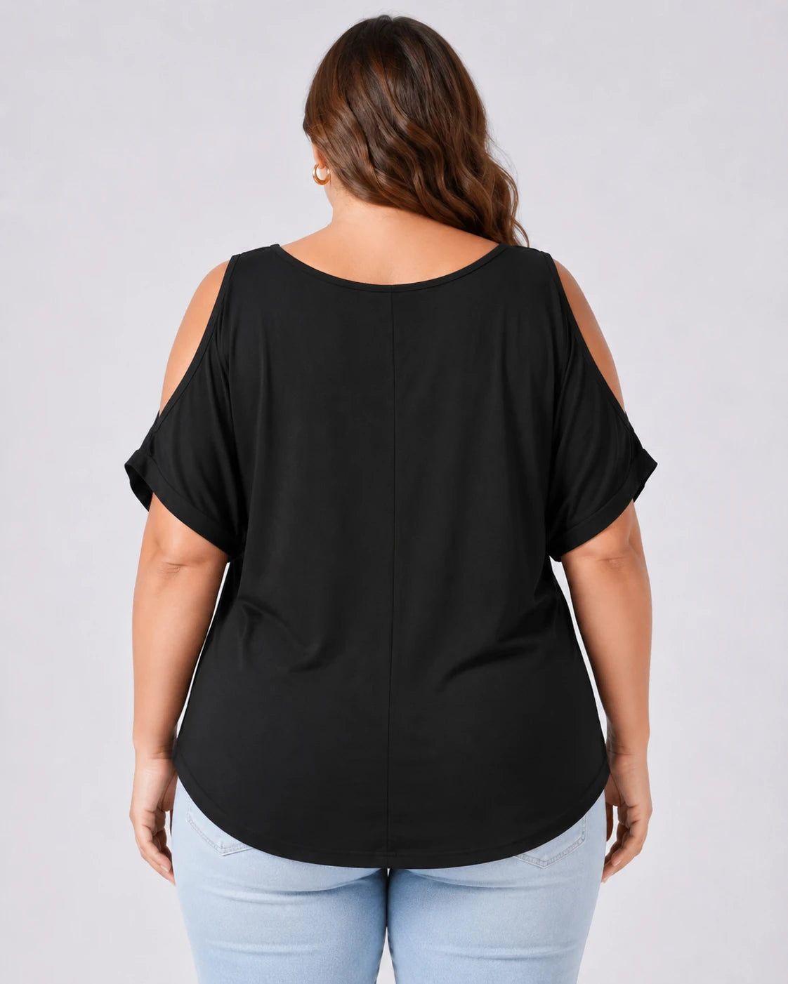 Cold Shoulder Loose Fit Top WHD0606409