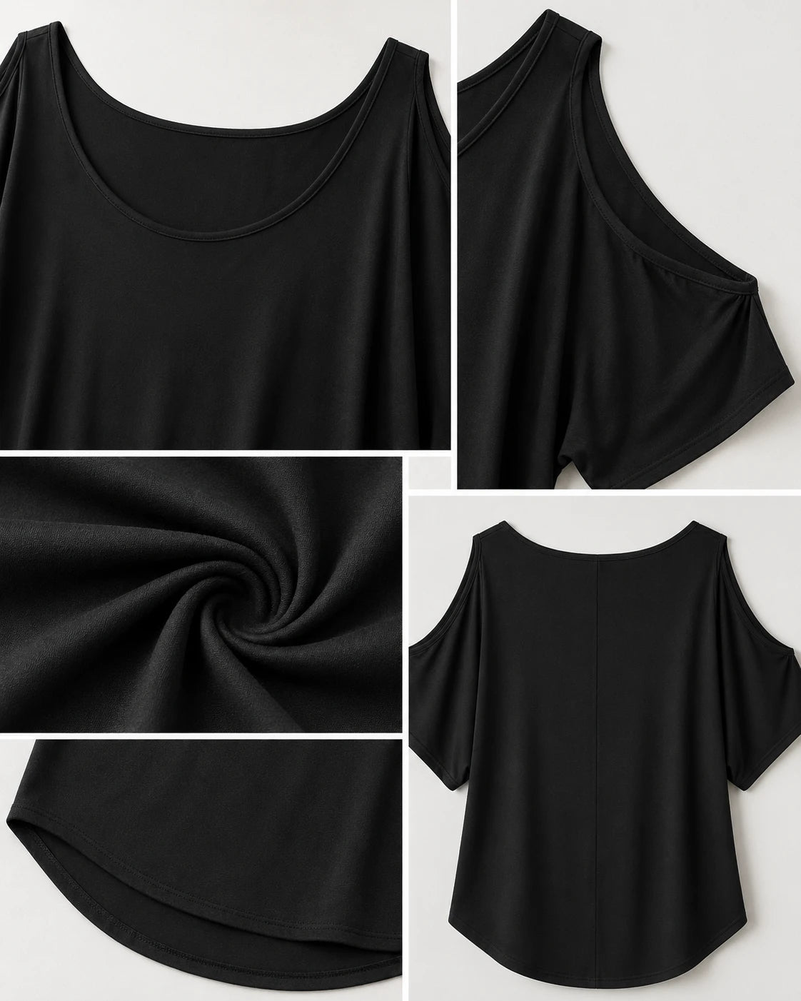 Cold Shoulder Loose Fit Top WHD0606409