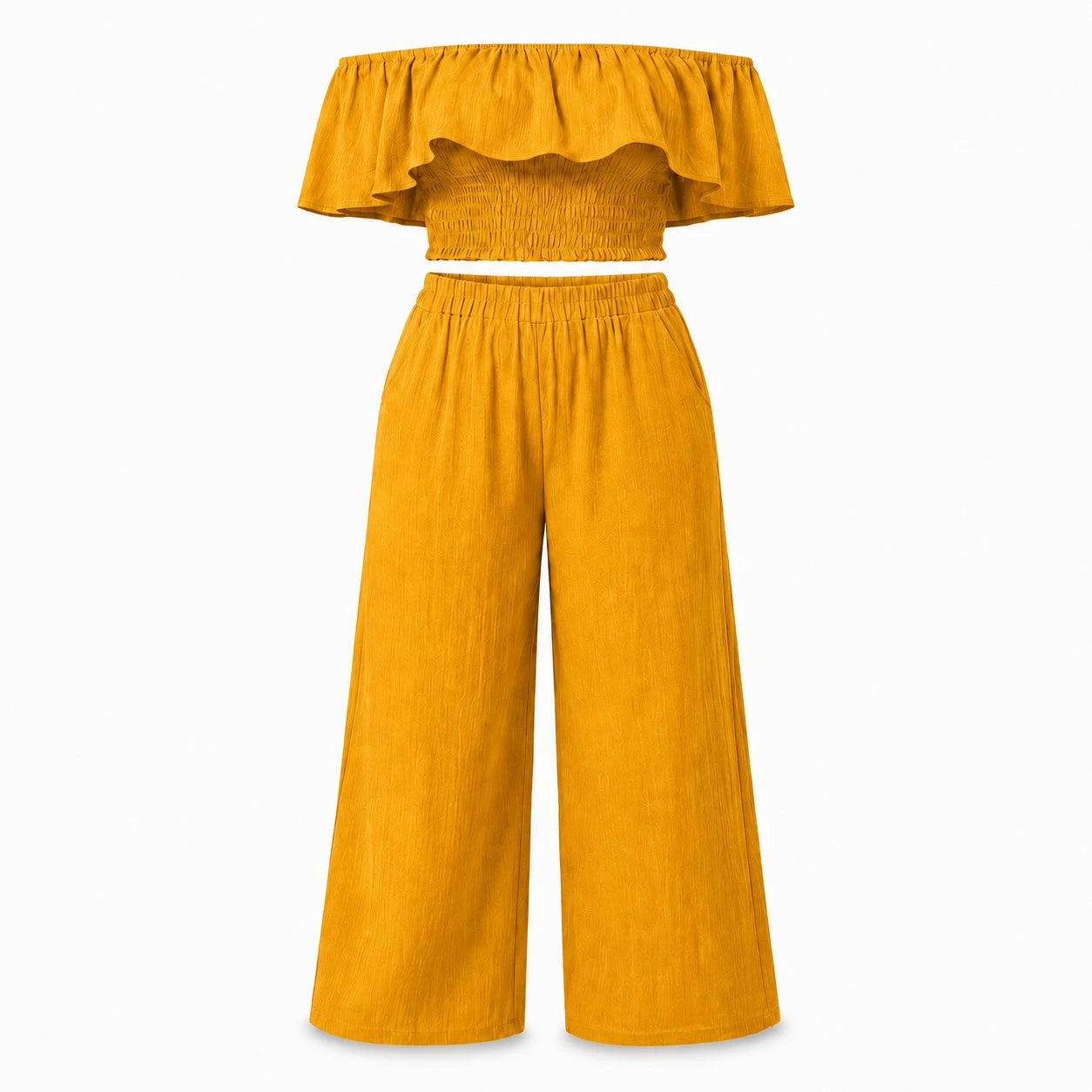 Off-Shoulder Wide Leg Set WHD0606423
