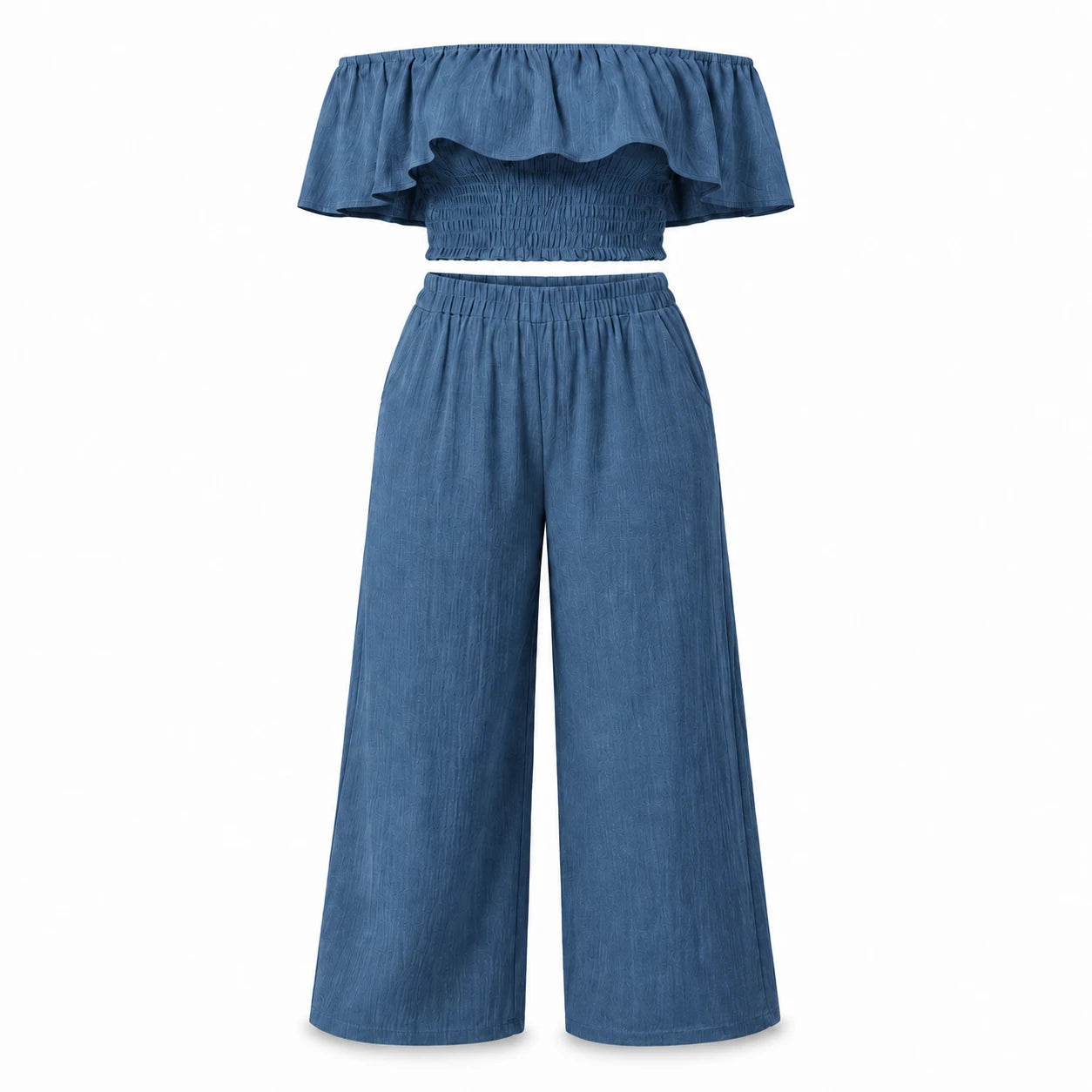 Off-Shoulder Wide Leg Set WHD0606423