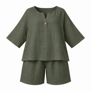Linen-Look Short Set WHD0606425