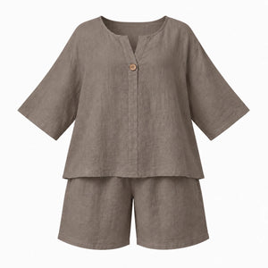 Linen-Look Short Set WHD0606425