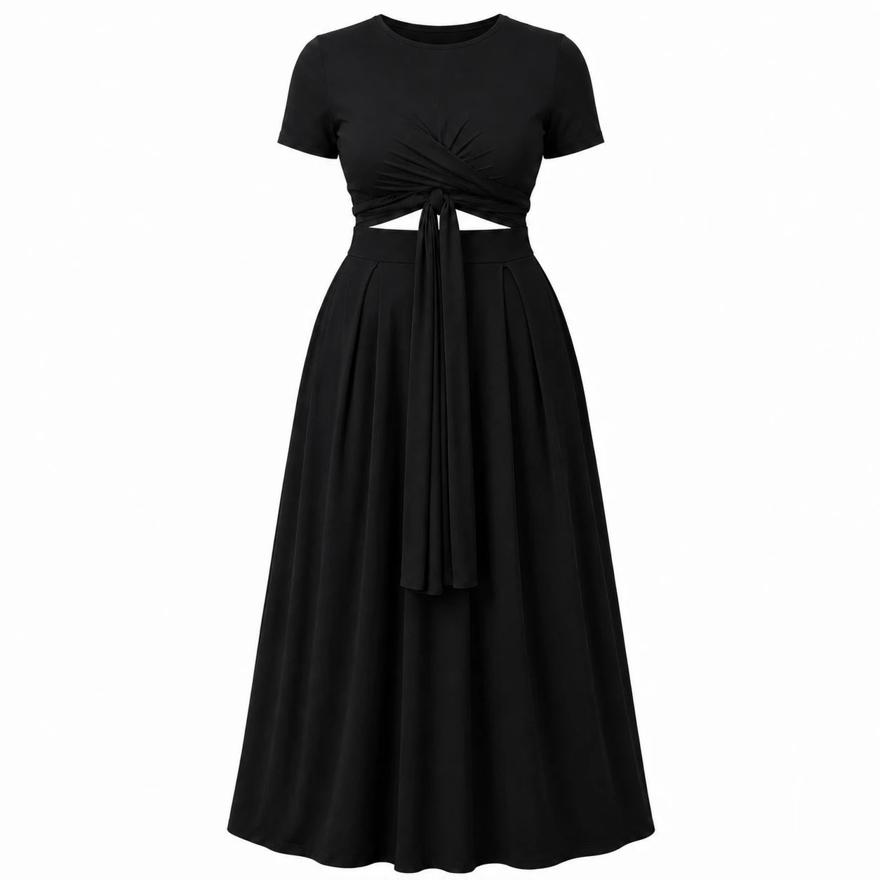 Twist Front Maxi Skirt Set WHD0606426