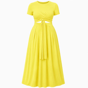 Twist Front Maxi Skirt Set WHD0606426