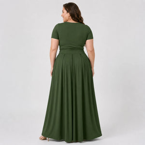 Twist Front Maxi Skirt Set WHD0606426