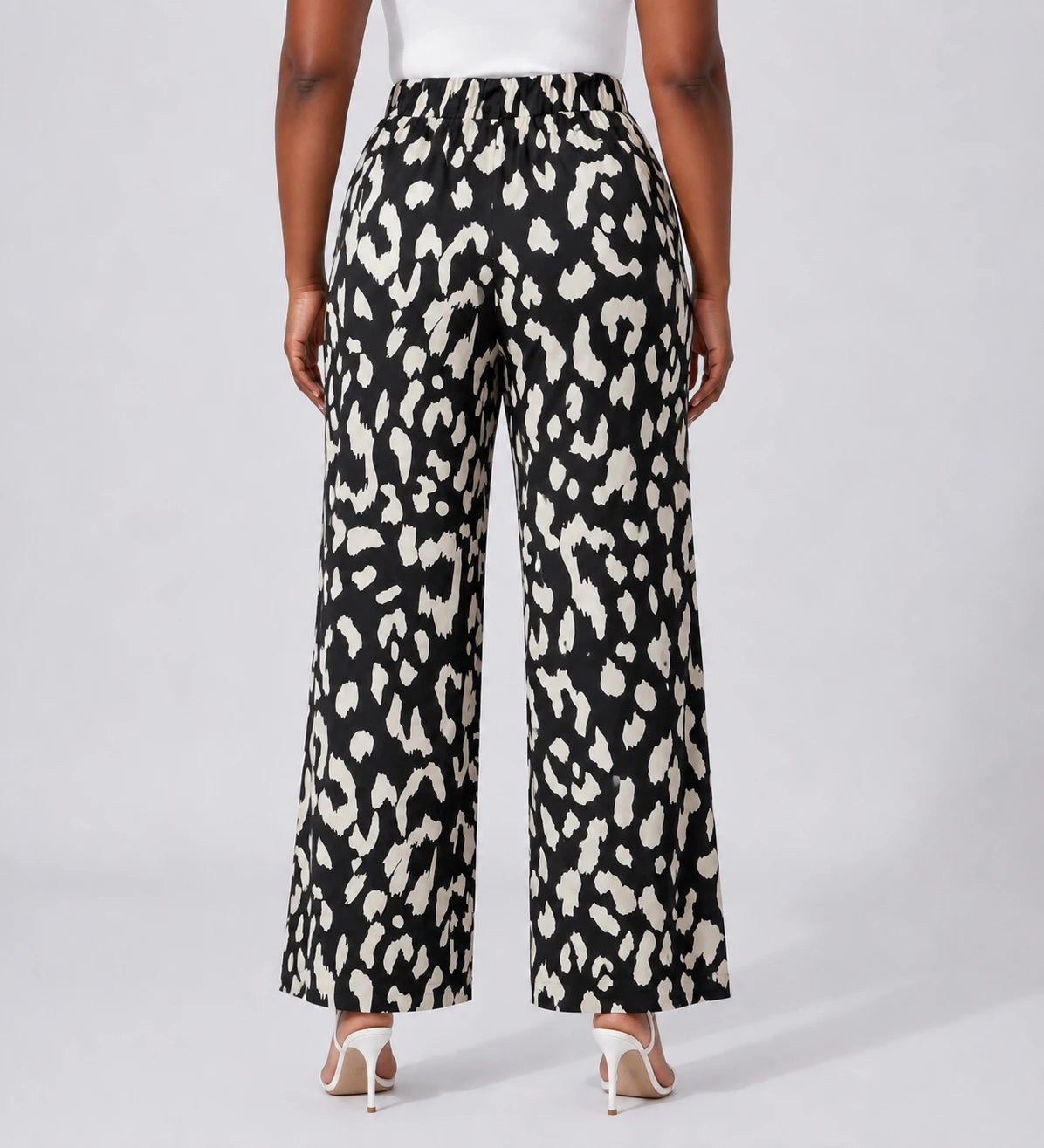 Abstract Print Wide Leg Pants WHD0606429