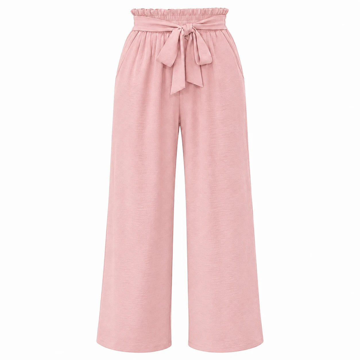 Tie Waist Wide Leg Pants WHD0606430