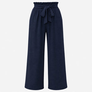 Tie Waist Wide Leg Pants WHD0606430