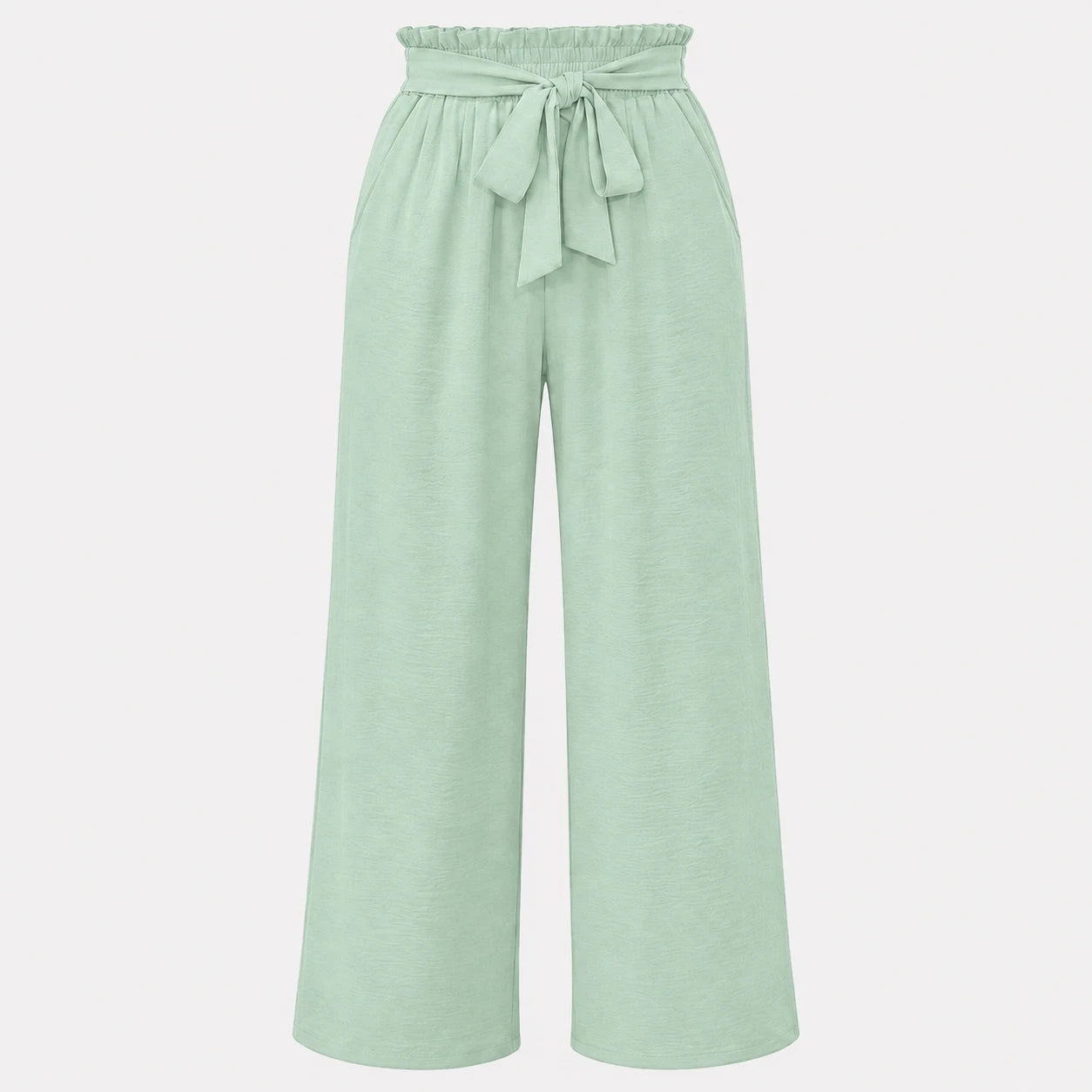 Tie Waist Wide Leg Pants WHD0606430