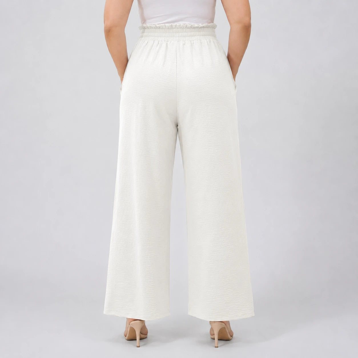 Tie Waist Wide Leg Pants WHD0606430