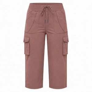 Cargo Drawstring Capri Pants WHD0606432