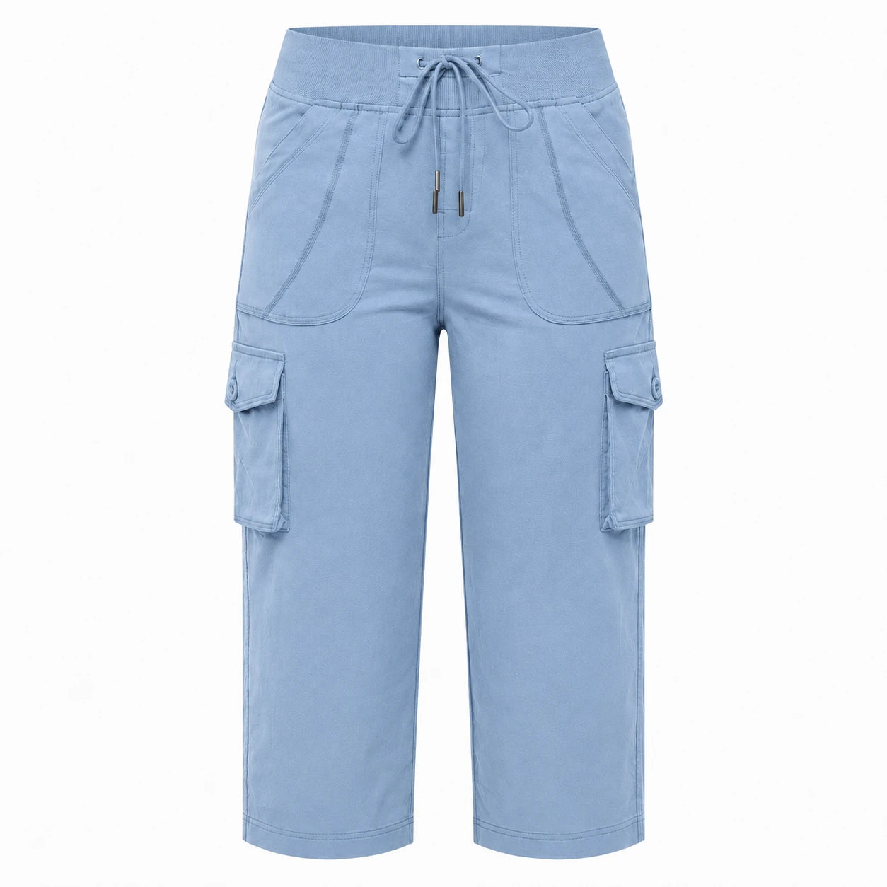Cargo Drawstring Capri Pants WHD0606432