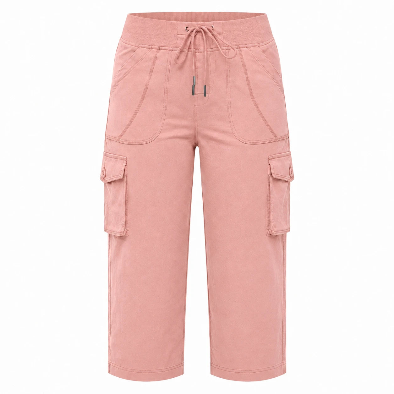 Cargo Drawstring Capri Pants WHD0606432