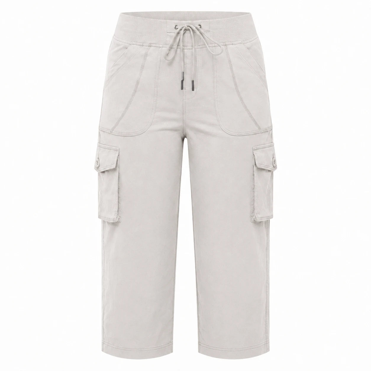 Cargo Drawstring Capri Pants WHD0606432