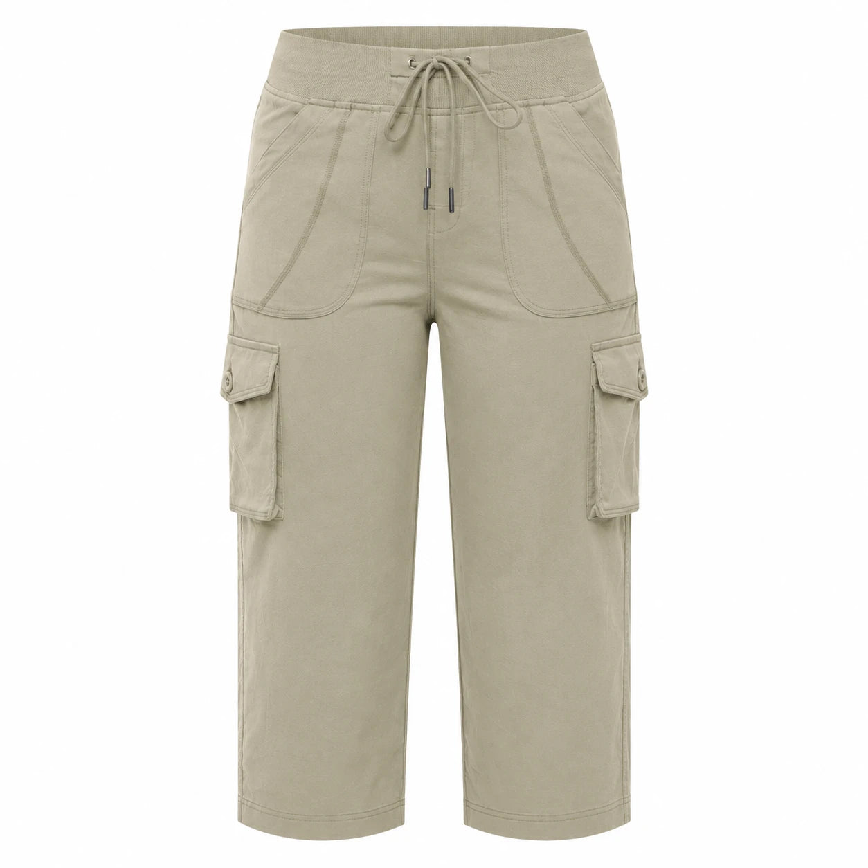 Cargo Drawstring Capri Pants WHD0606432