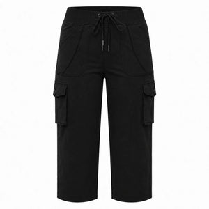 Cargo Drawstring Capri Pants WHD0606432