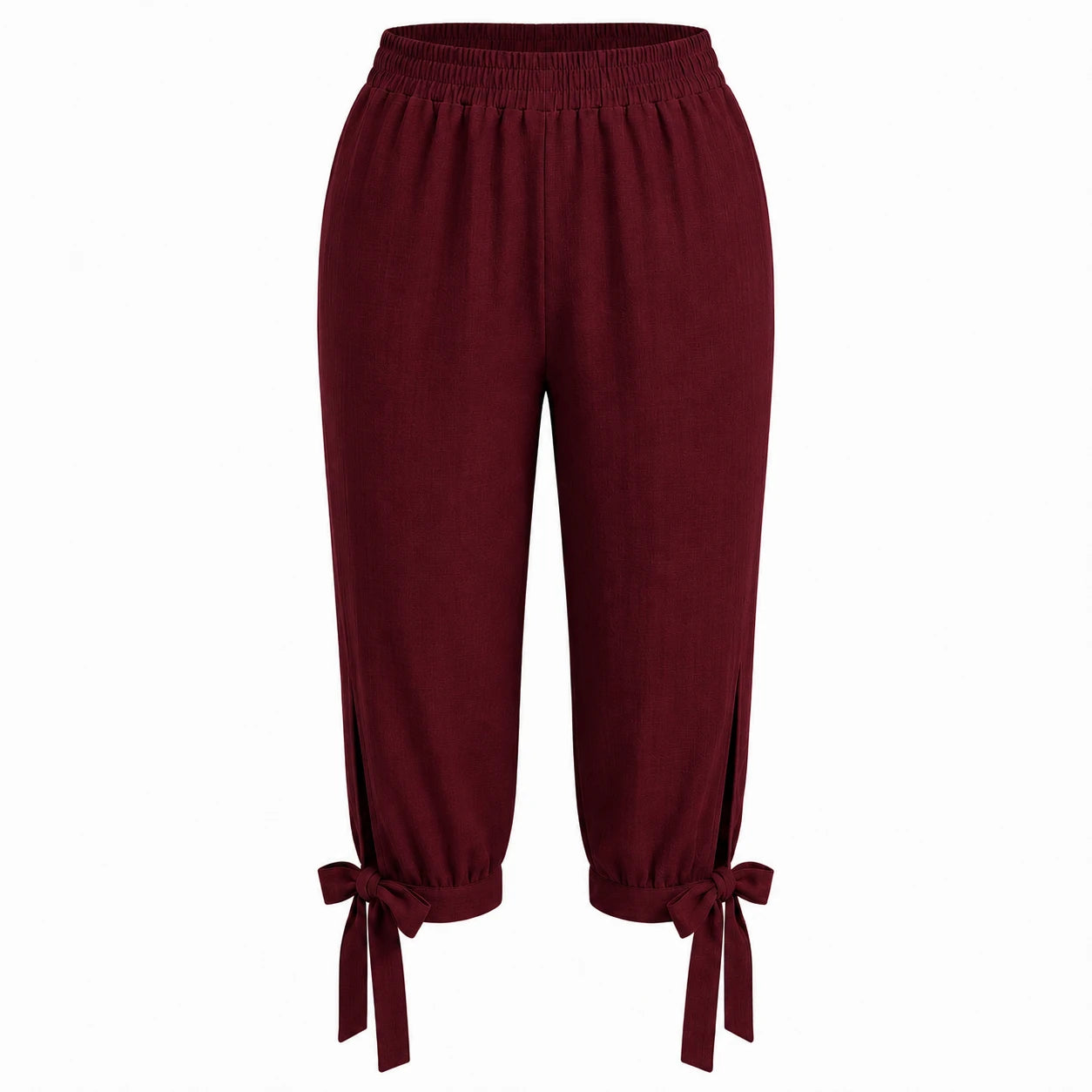 Tie Hem Capri Pants WHD0606434