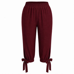 Tie Hem Capri Pants WHD0606434