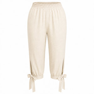 Tie Hem Capri Pants WHD0606434