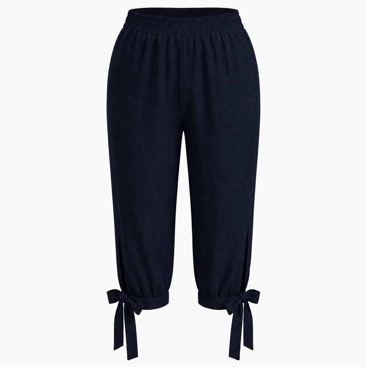 Tie Hem Capri Pants WHD0606434