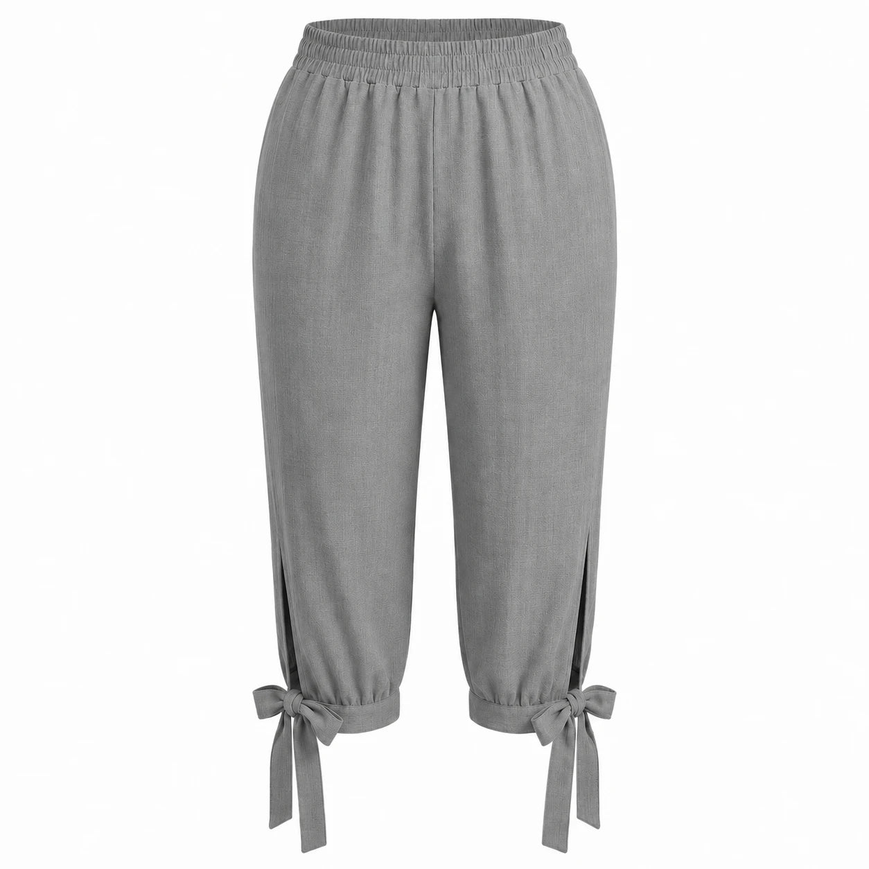 Tie Hem Capri Pants WHD0606434