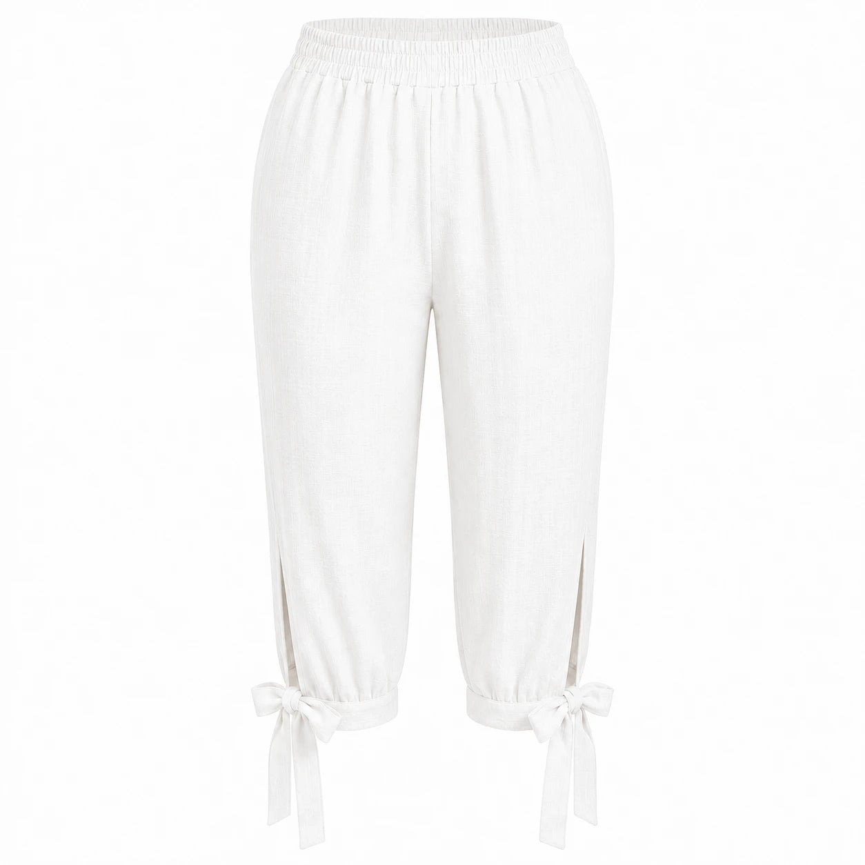 Tie Hem Capri Pants WHD0606434