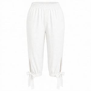 Tie Hem Capri Pants WHD0606434
