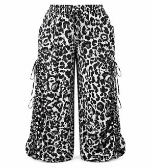 Leopard Print Wide Leg Pants WHD0606436