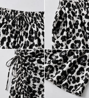 Leopard Print Wide Leg Pants WHD0606436