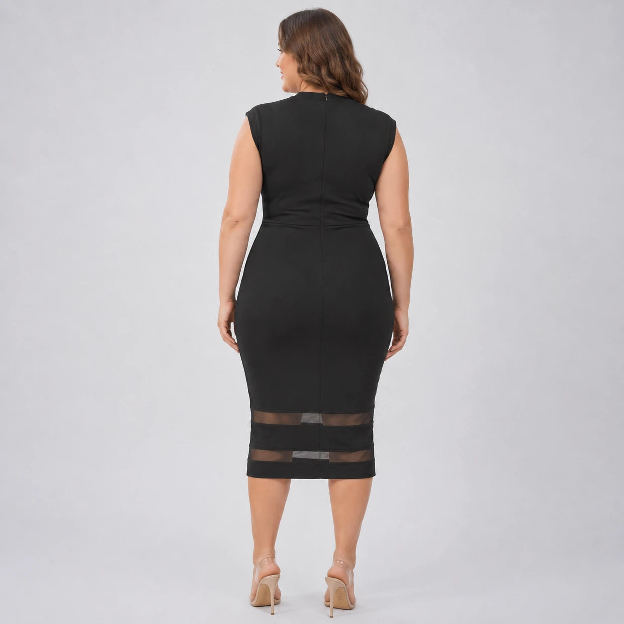 Mesh Hem Bodycon Dress WHD0606438