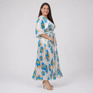 Floral Pleated Maxi Dress WHD0606441