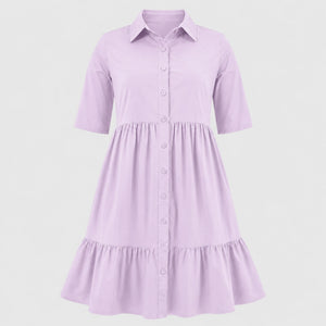 Tiered Button Shirt Dress WHD0606442