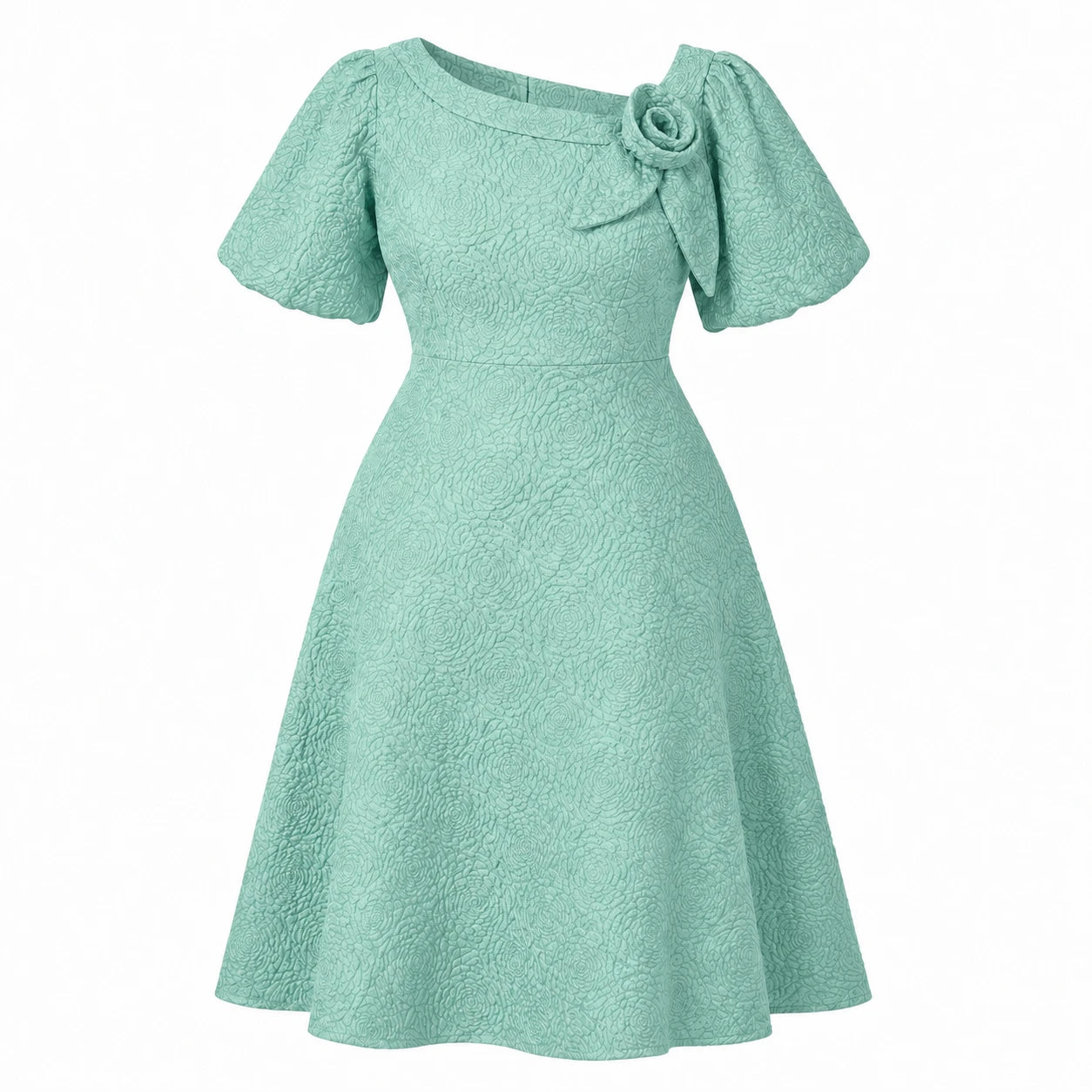 Emerald Jacquard Midi Dress WHD0606443