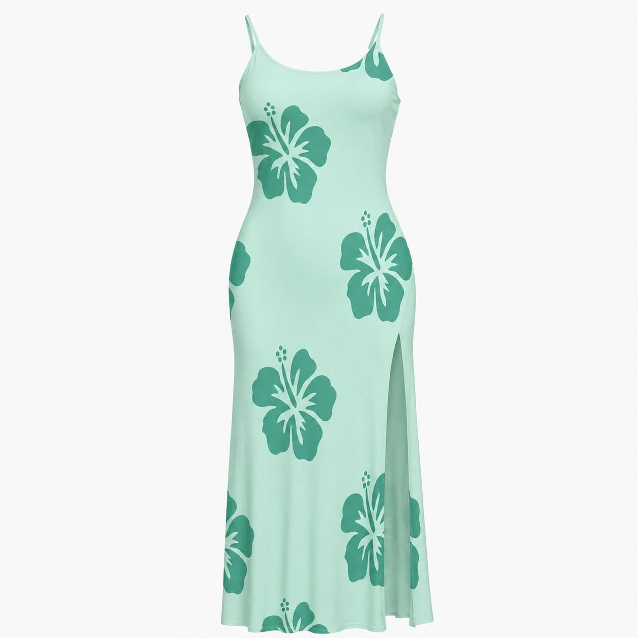 Hibiscus Print Maxi Dress WHD0606445