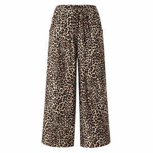 Leopard Wide Leg Pants WHD0606458
