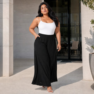 High Waist Wide Leg Pants WHD0606460
