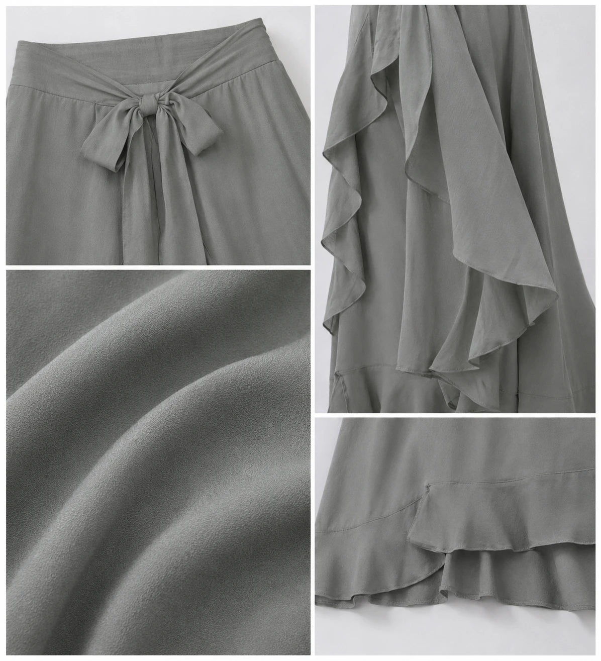 Tie-Waist Ruffle Maxi Skirt WHD0606461