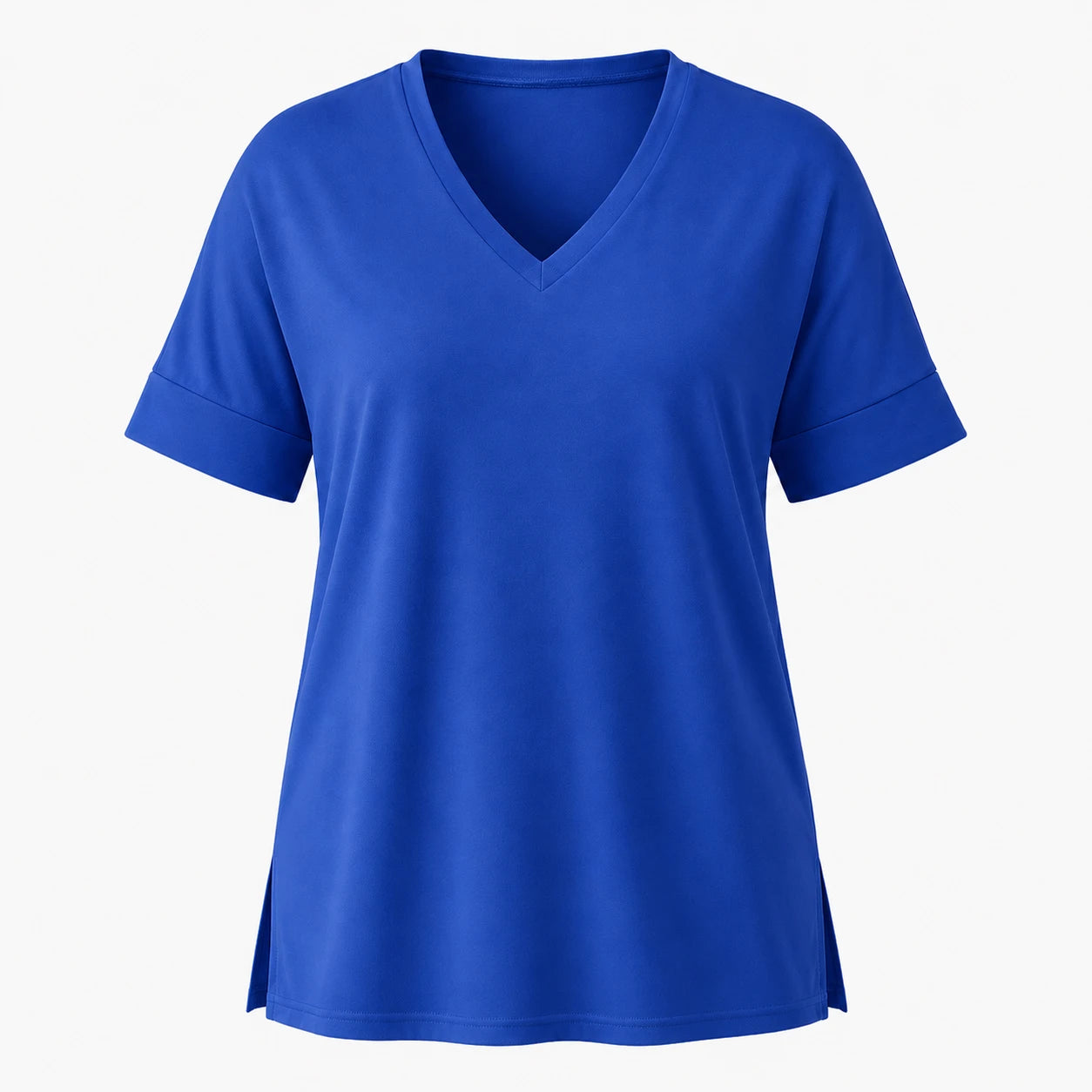 V-Neck Side Slit Tee WHD0606467