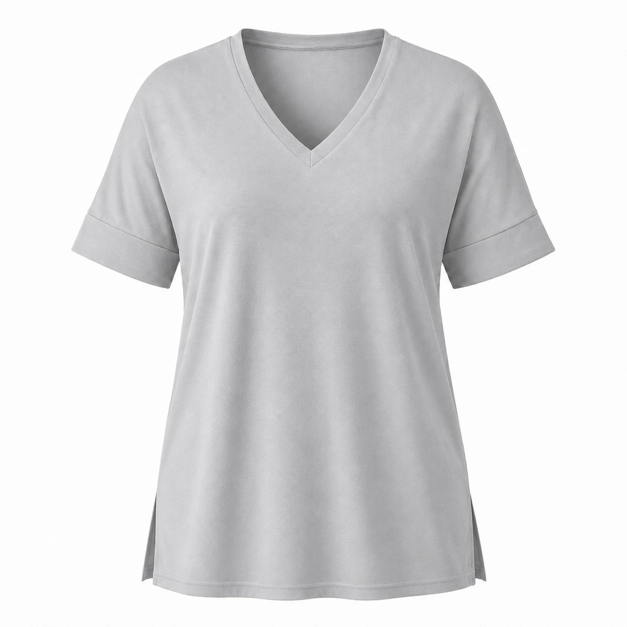 V-Neck Side Slit Tee WHD0606467