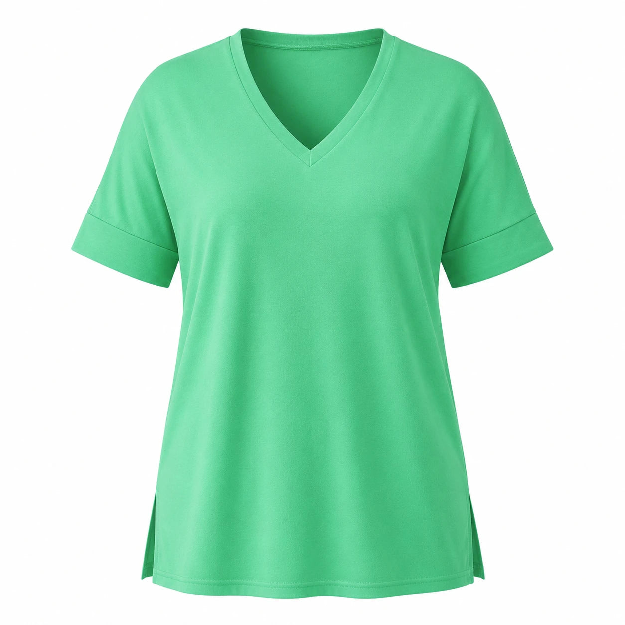 V-Neck Side Slit Tee WHD0606467