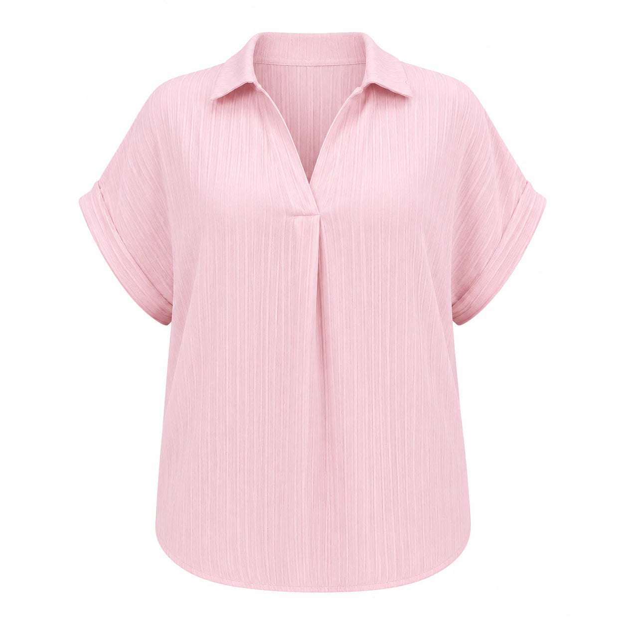 Textured V-Neck Blouse WHD0606469