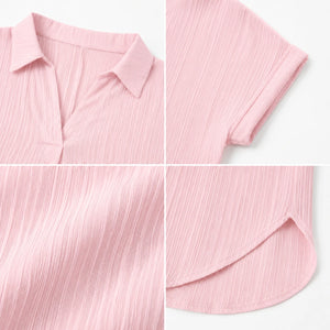 Textured V-Neck Blouse WHD0606469