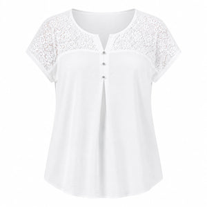 Lace Yoke Button Top WHD0606471