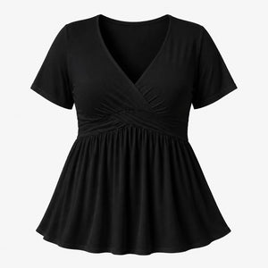 Surplice Peplum Tunic Top WHD0606474